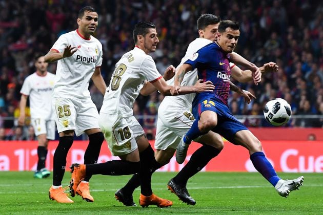 Final de la Copa del Rey 2018 entre el Barcelona y el Sevilla en el Wanda Metropolitano