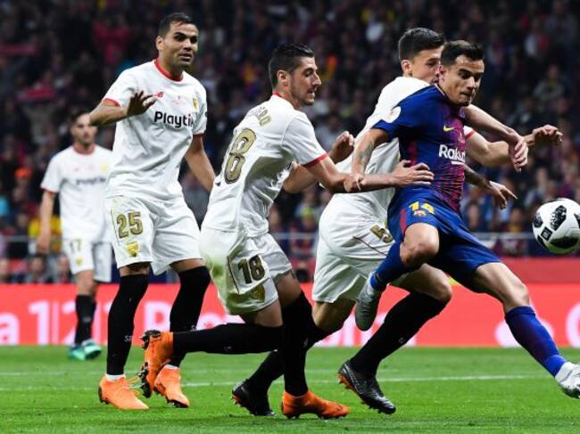 Final de la Copa del Rey 2018 entre el Barcelona y el Sevilla en el Wanda Metropolitano