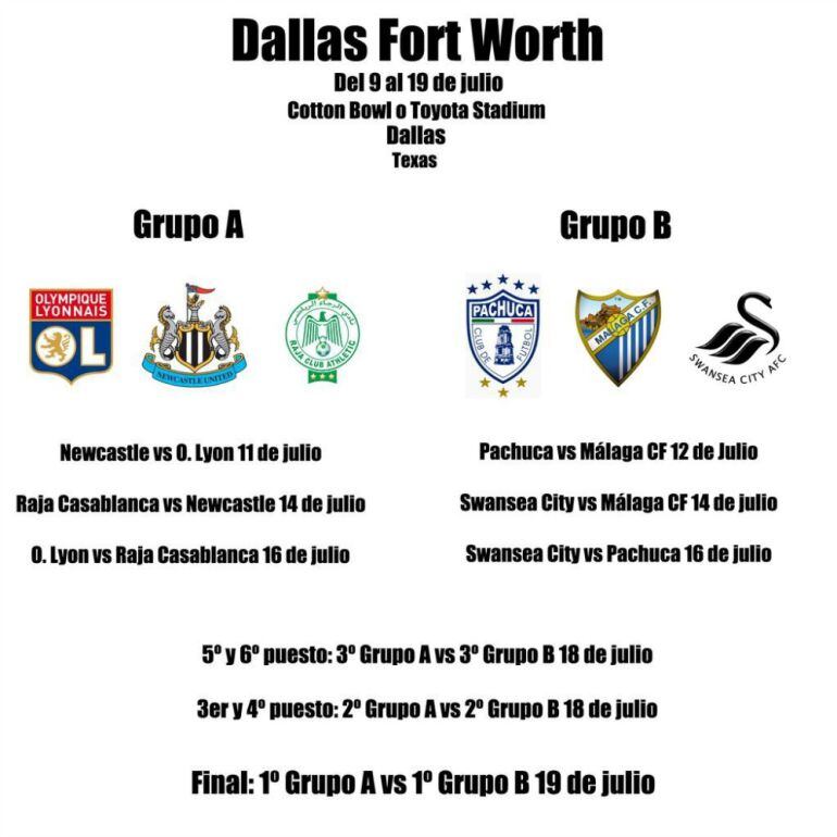 El Málaga jugará un torneo en Dallas en julio