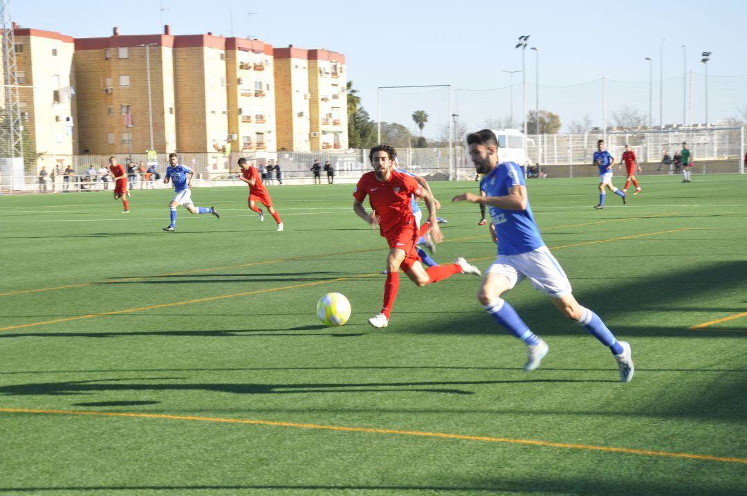 Borja durante el partido ante el Sevilla C en La Granja