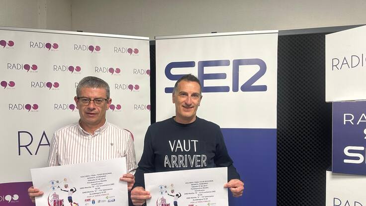 Entrevista a Pedro Javier Tendero y Miguel Ángel García Olivas sobre la final four de voleibol en Motilla