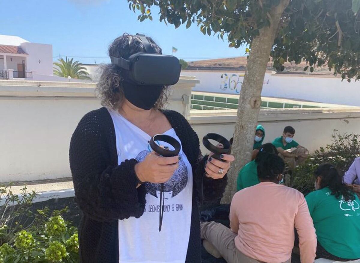 Prueba de la realidad virtual en el IES Teguise.