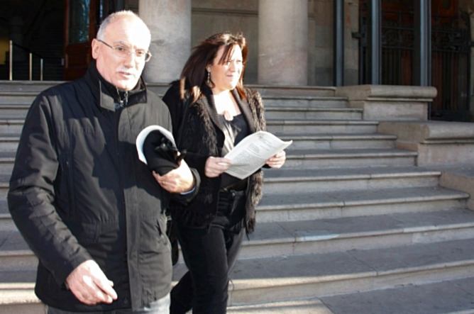 Vicenç Gavaldà, exsecretari d&#039;organització d&#039;UDC, sortint de l&#039;Audiència de Barcelona quan va anar a recollir la sentència.