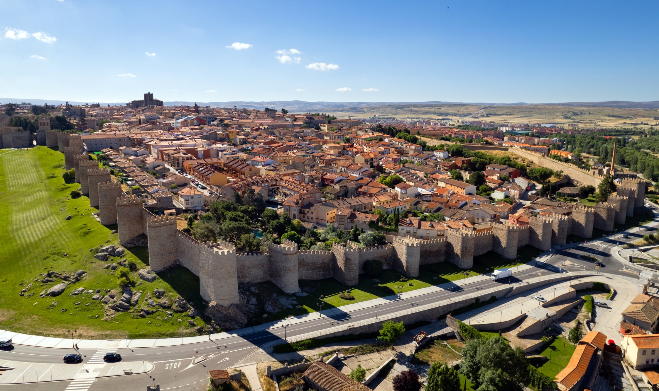 Vista aérea de la ciudad de Ávila