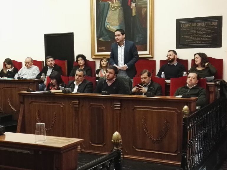 El portavoz de Ciudadanos, David Caballero, en el pleno