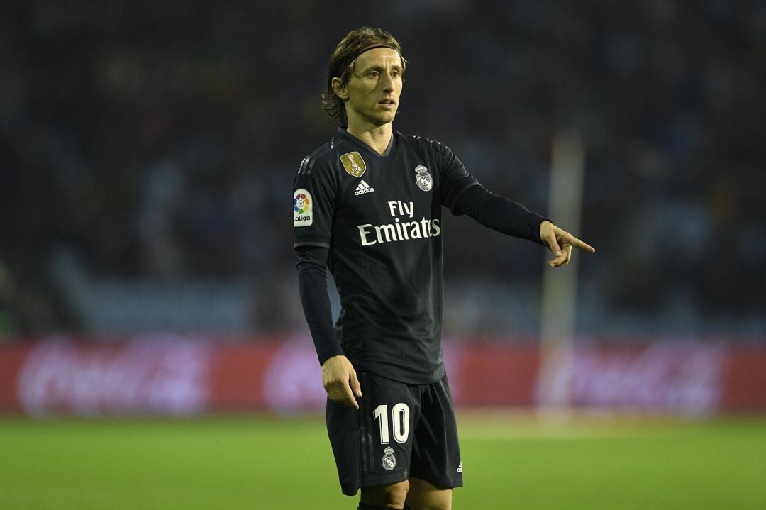 Modric, durante el partido contra el Celta. 