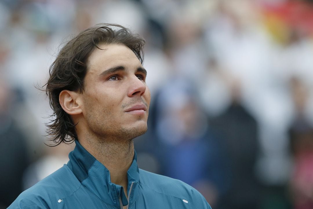 Rafa Nadal, emocionado al escuchar el Himno de España