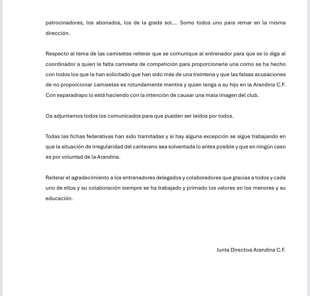 Comunicado 2