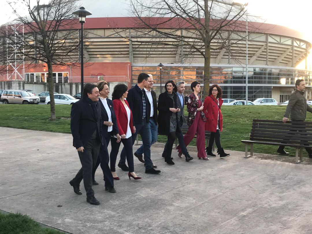 Sánchez a su llegada a Logroño