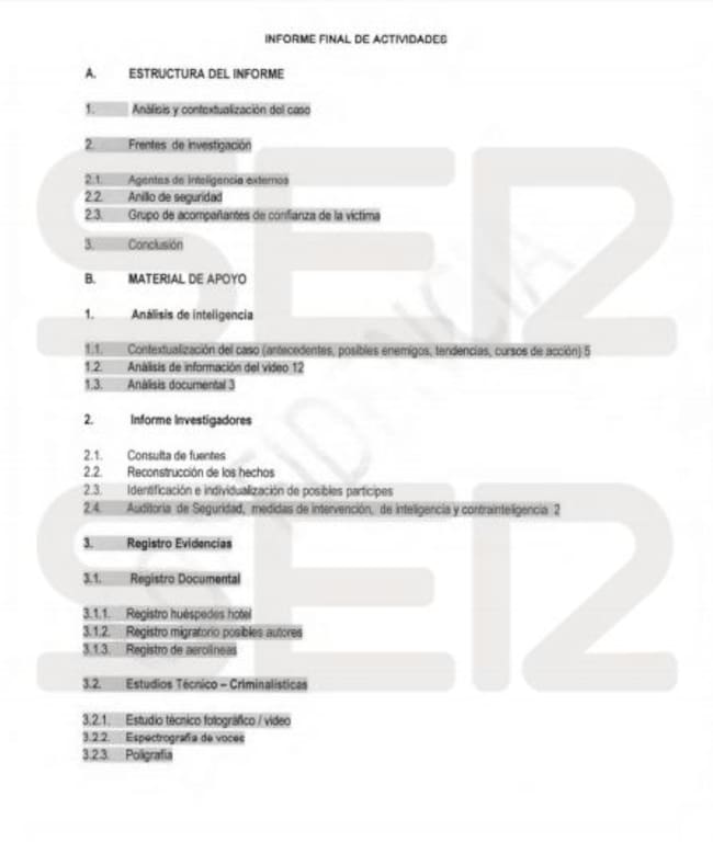 Documentos a los que ha podido acceder la Cadena SER