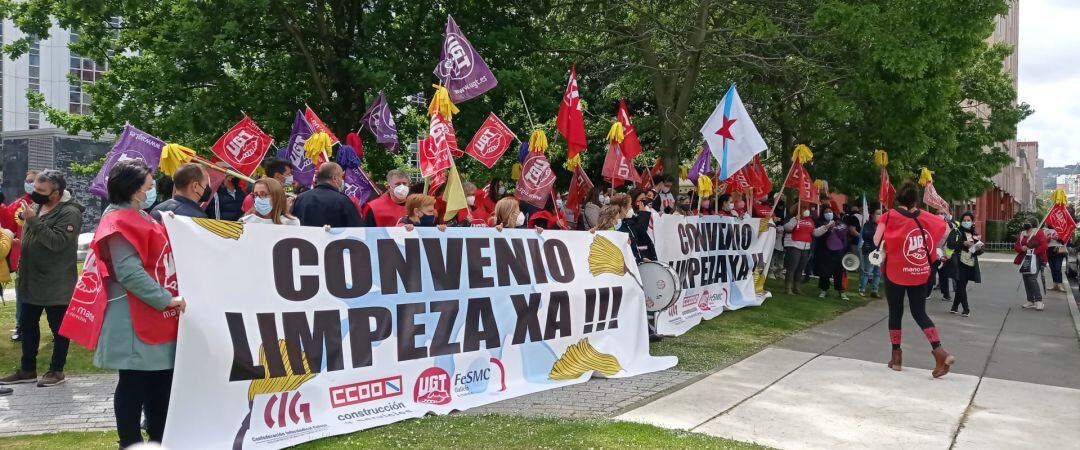 Concentración trabajadores de la limpieza