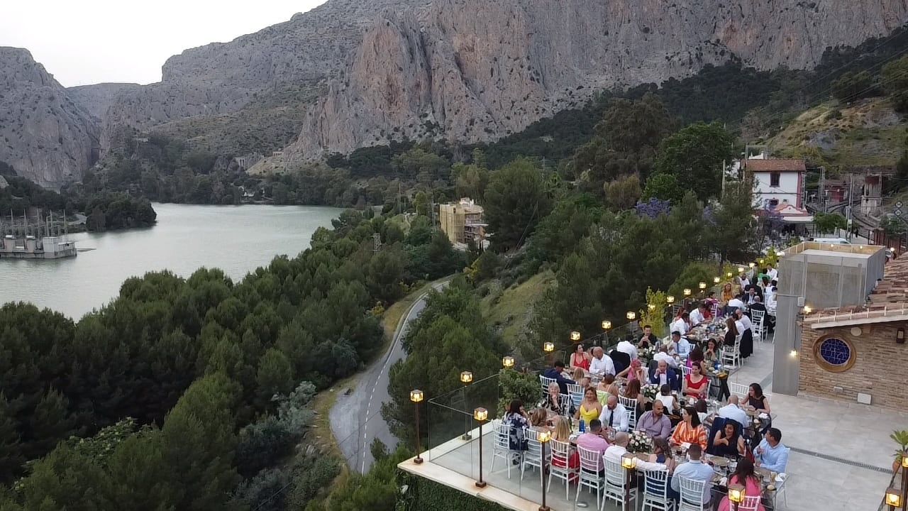 Vistas desde la terraza del restaurante La Garganta de El Chorro (Ardales-Málaga)