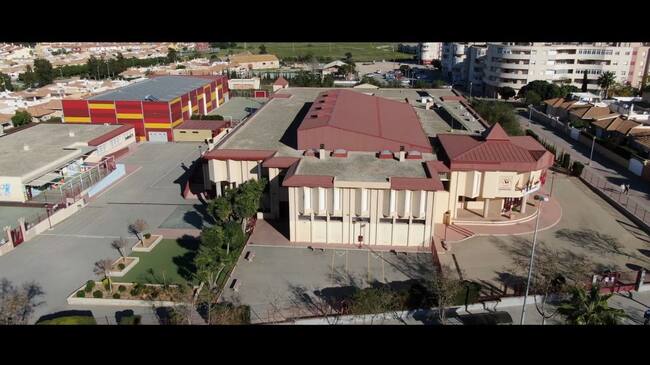 Vista aérea del colegio La Vaguada.