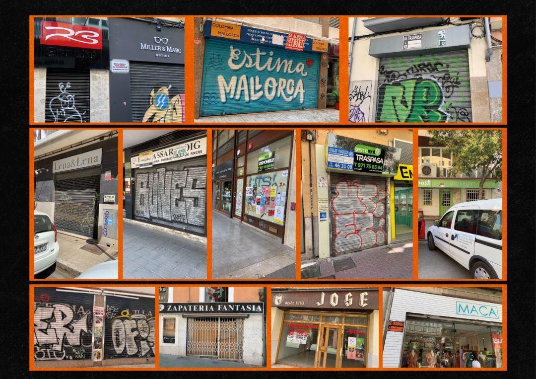 Comercios cerrados en Palma.