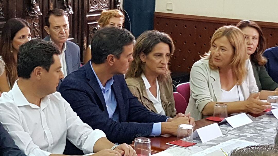 Los presidentes del Gobierno y de la Junta, ayer en Níjar.