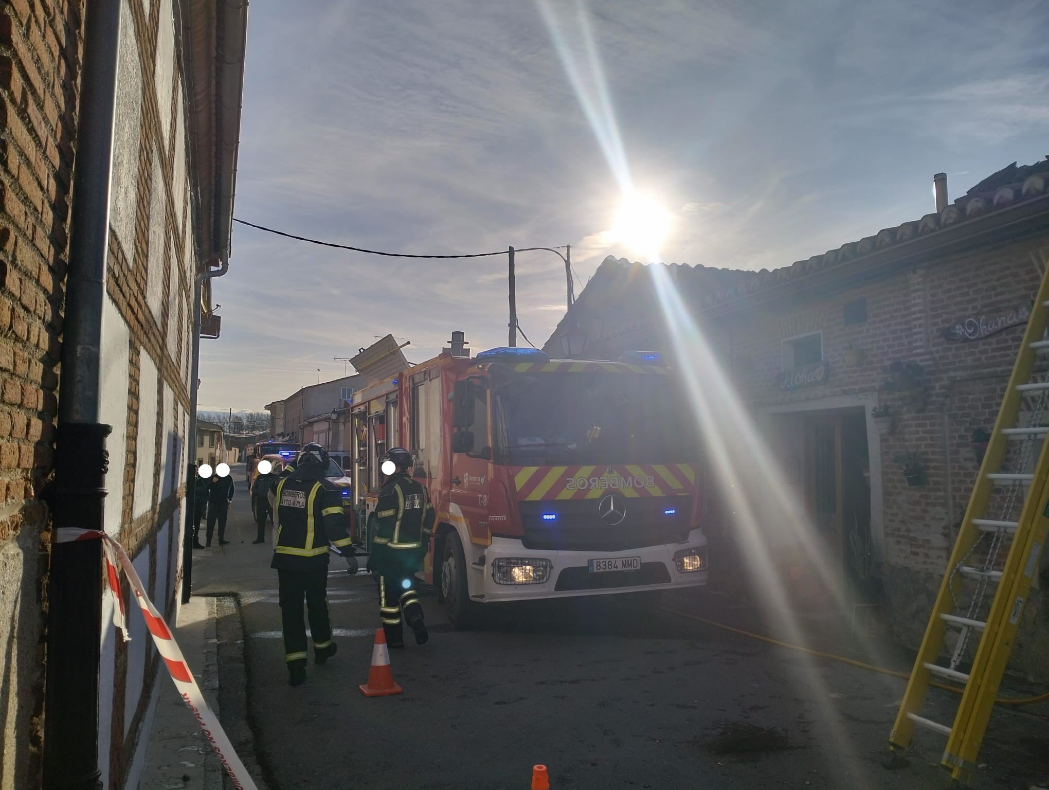 Intervención de los Bomberos de la capital en Flores de Ávila