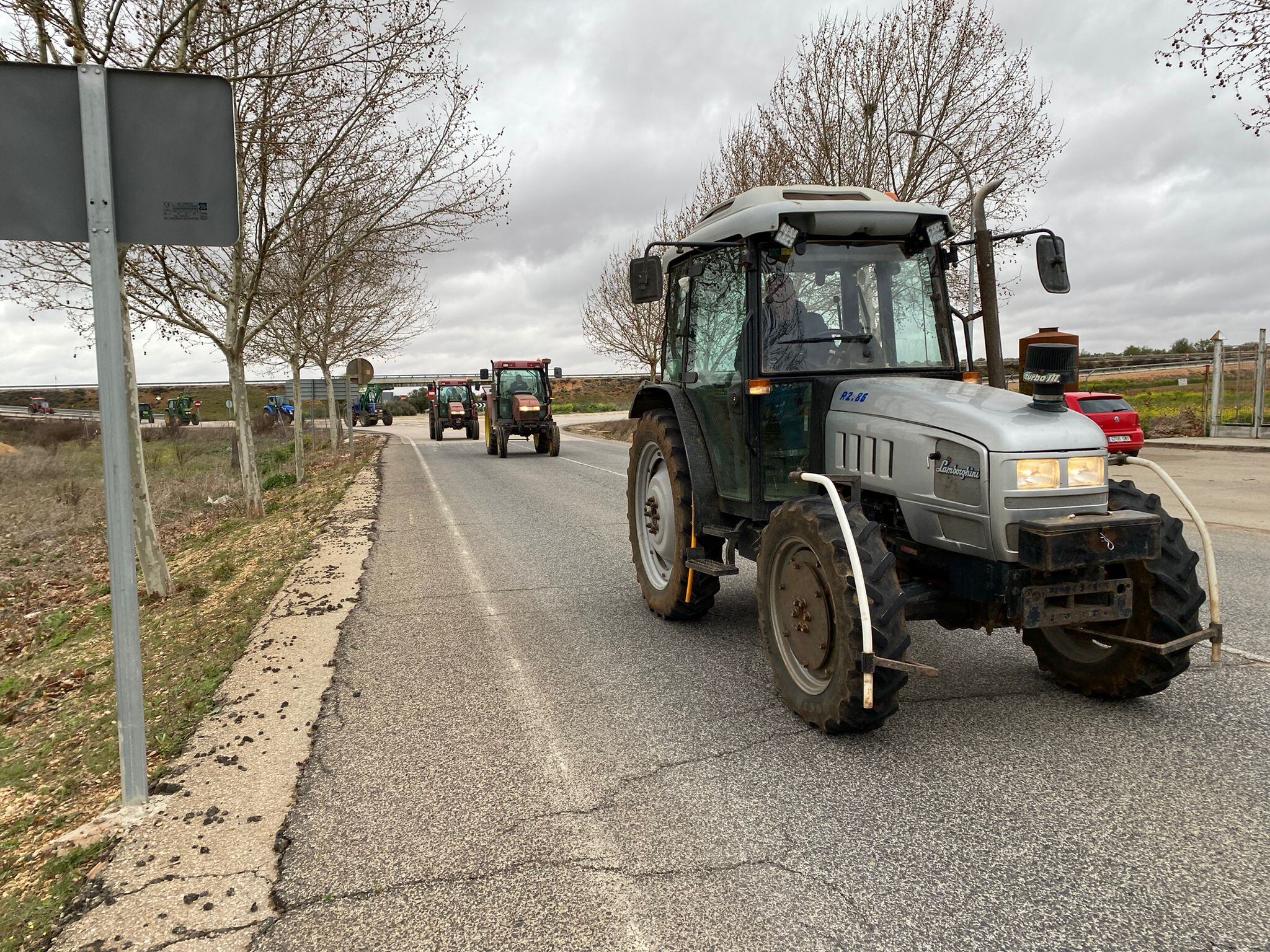 Agricultores marchando