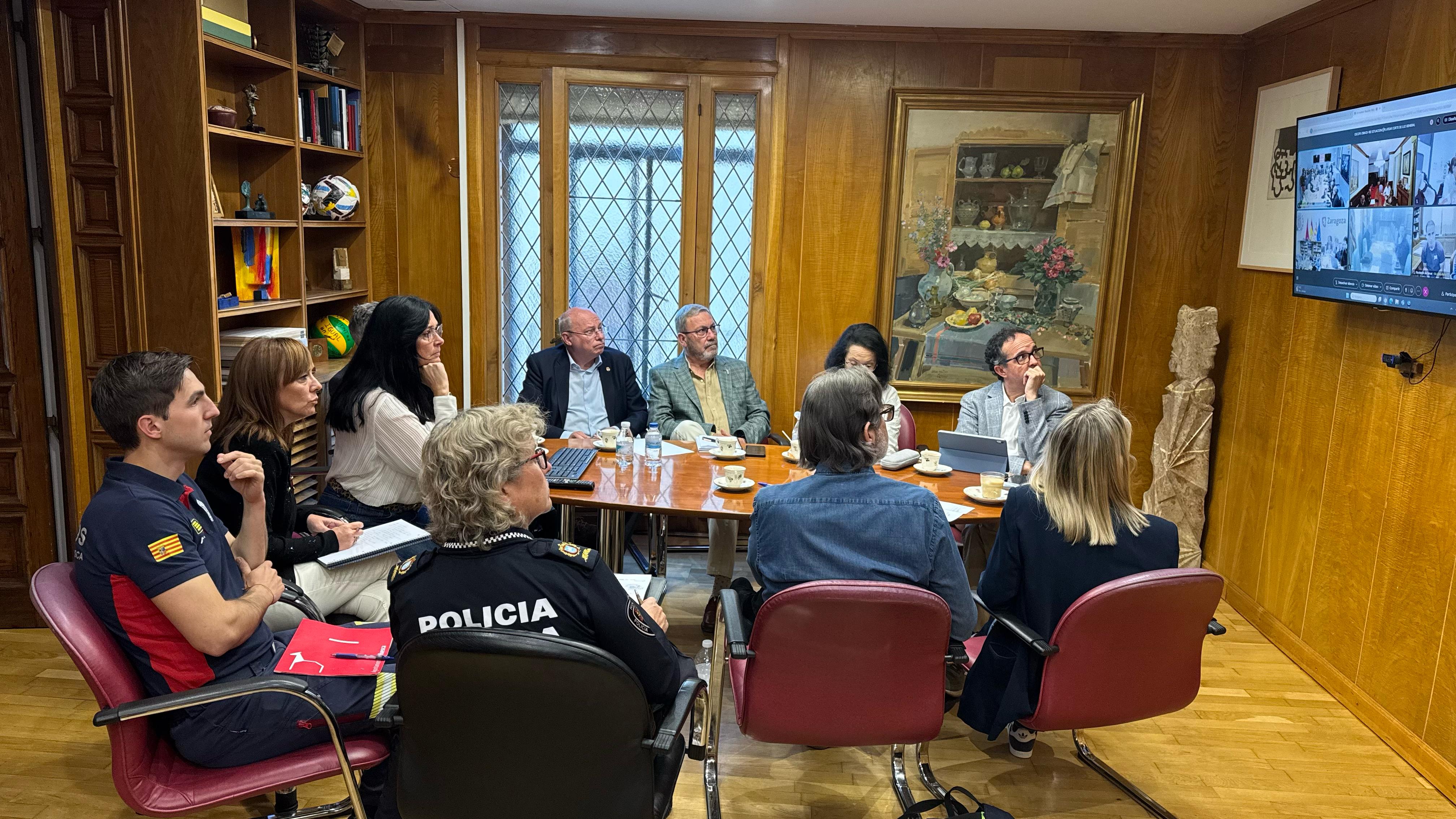 Reunión del CECOPI del Ayuntamiento de Huesca esta mañana de martes