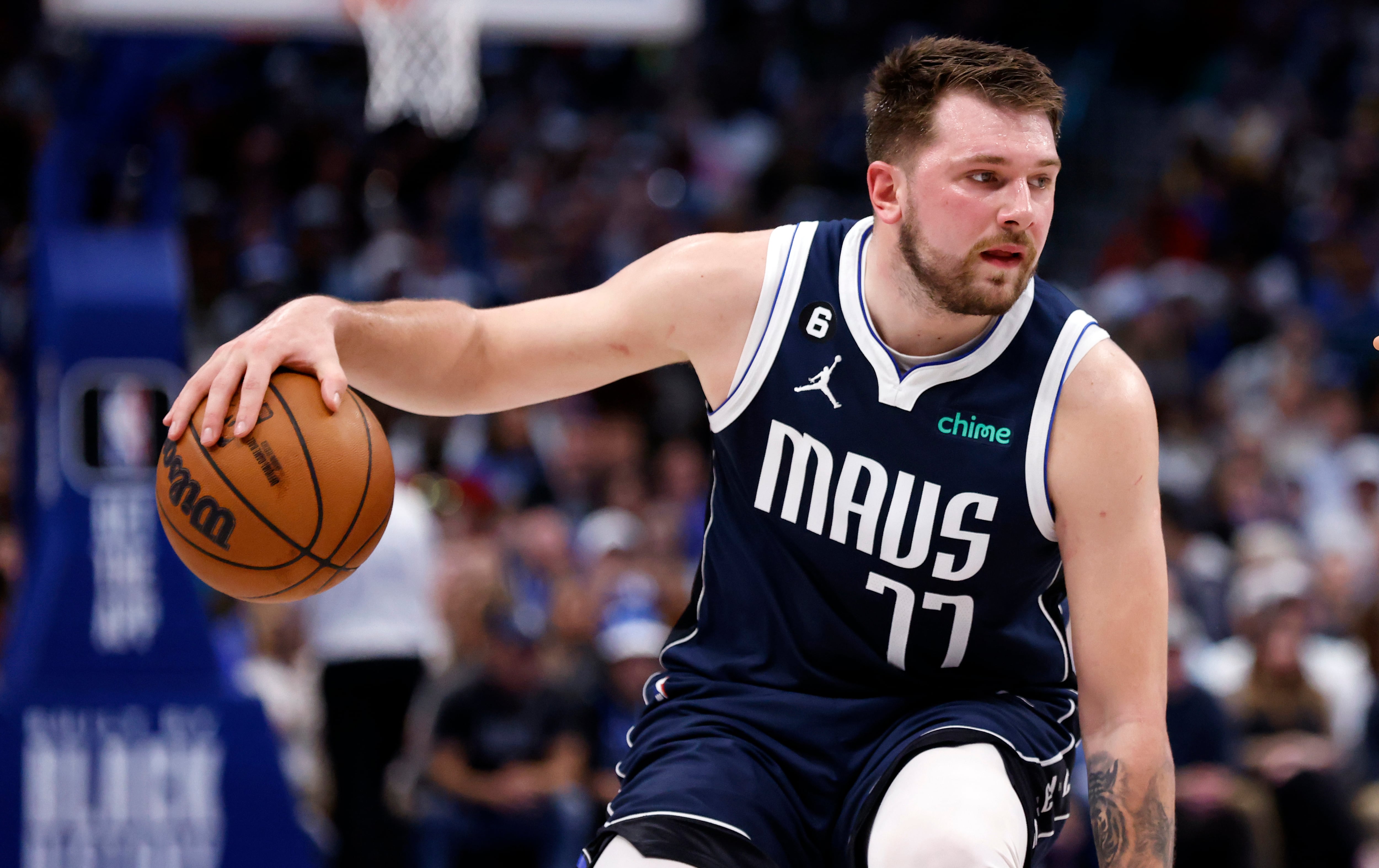 Luka Doncic, jugador de los Dallas Mavericks, durante un partido de la NBA