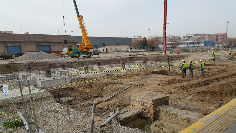 Obras del AVE en la estación de Granada