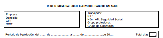 Así deben verse el encabezado y el periodo de liquidación en nuestra nómina