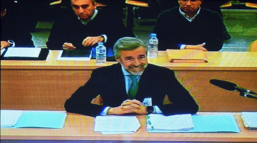 El exministro del Interior, el abulense Ángel Acebes, declarando en la Audiencia Nacional