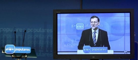 Mariano Rajoy, durante una de sus comparecencias.