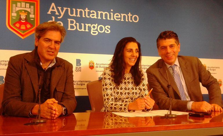 Los concejales de Ciudadanos (izda a dcha) Ortego, Bañeres y Marañón.