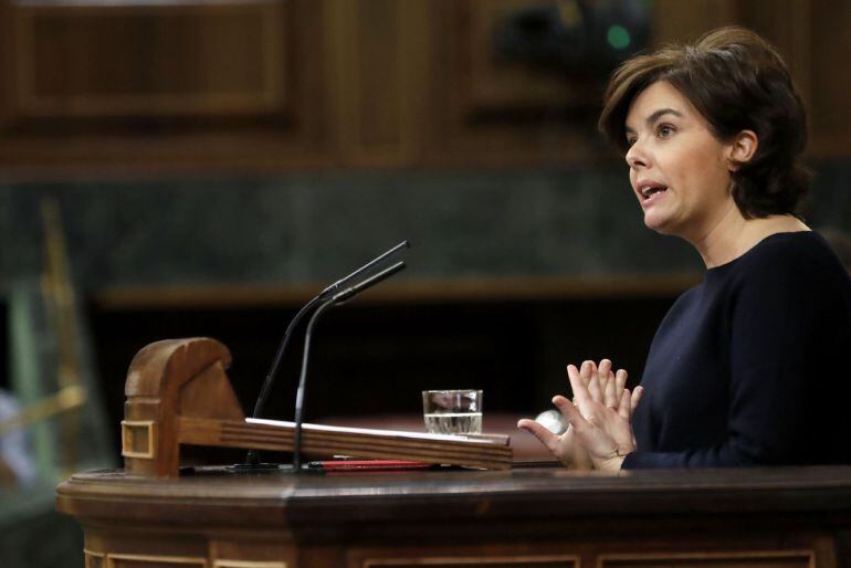 La vicepresidenta del Govern, Soraya Sáenz de Santamaría