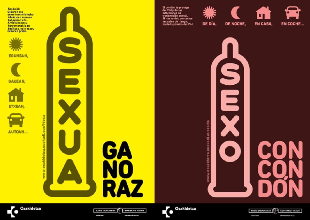 &#039;Sexo con condón&#039;, la campaña vasca para prevenir el VIH