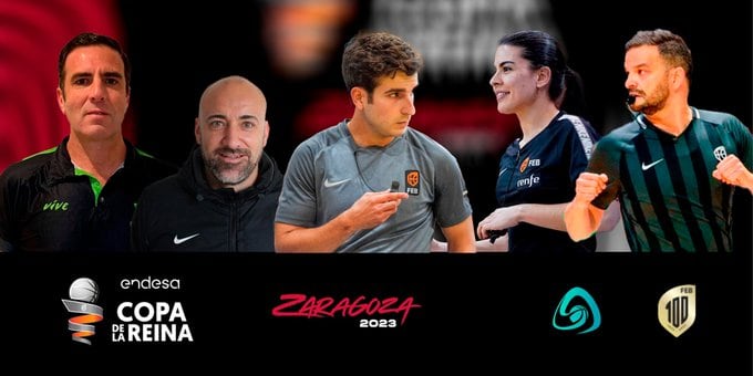 Árbitros y comisarios andaluces designados para la Copa de la Reina 2023.
