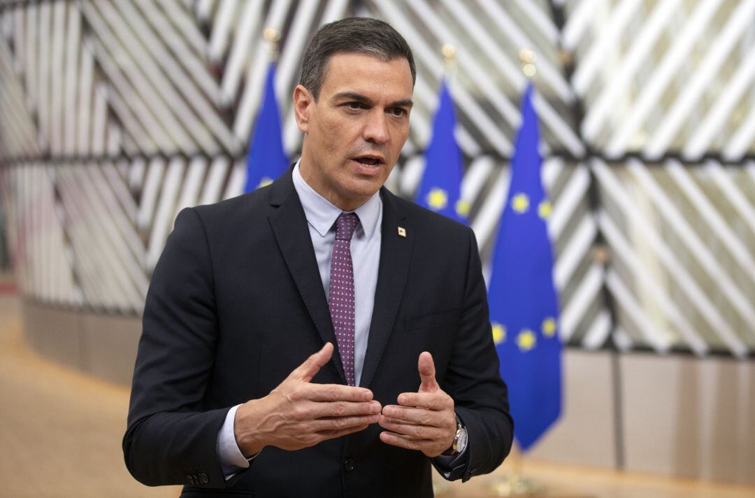 El presidente del Gobierno, Pedro Sánchez, en Bruselas