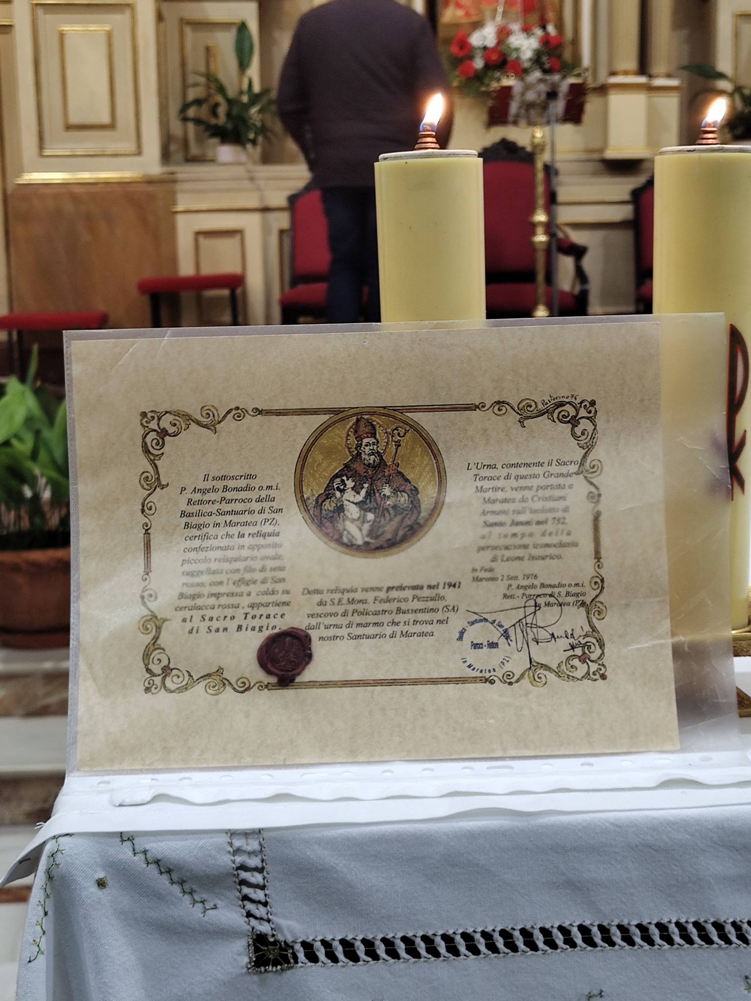 Recepción Reliquia de San Blas