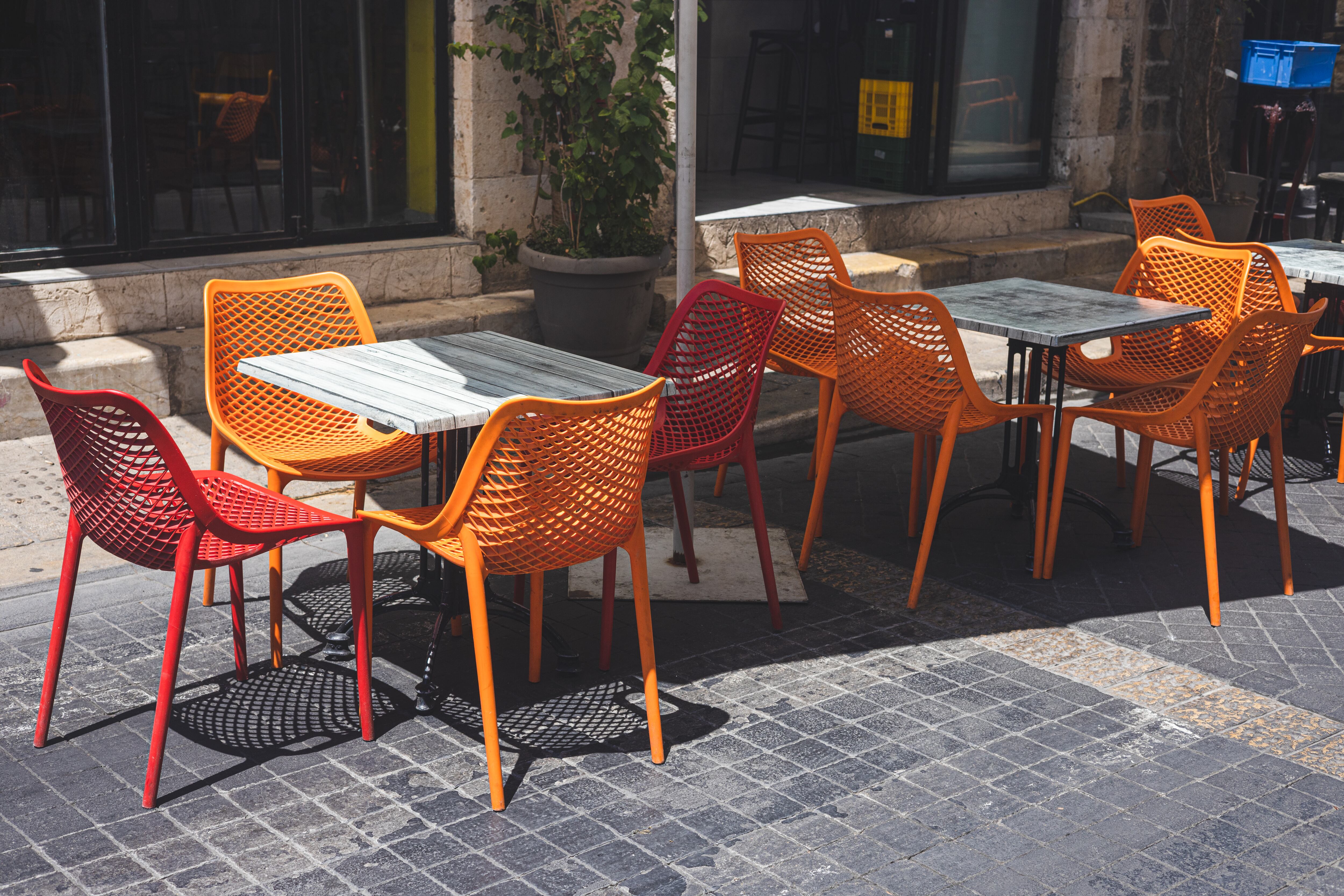 Terraza en el centro de una ciudad