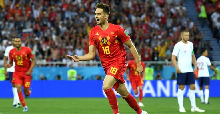 Adnan Januzaj celebra su gol ante Inglaterra