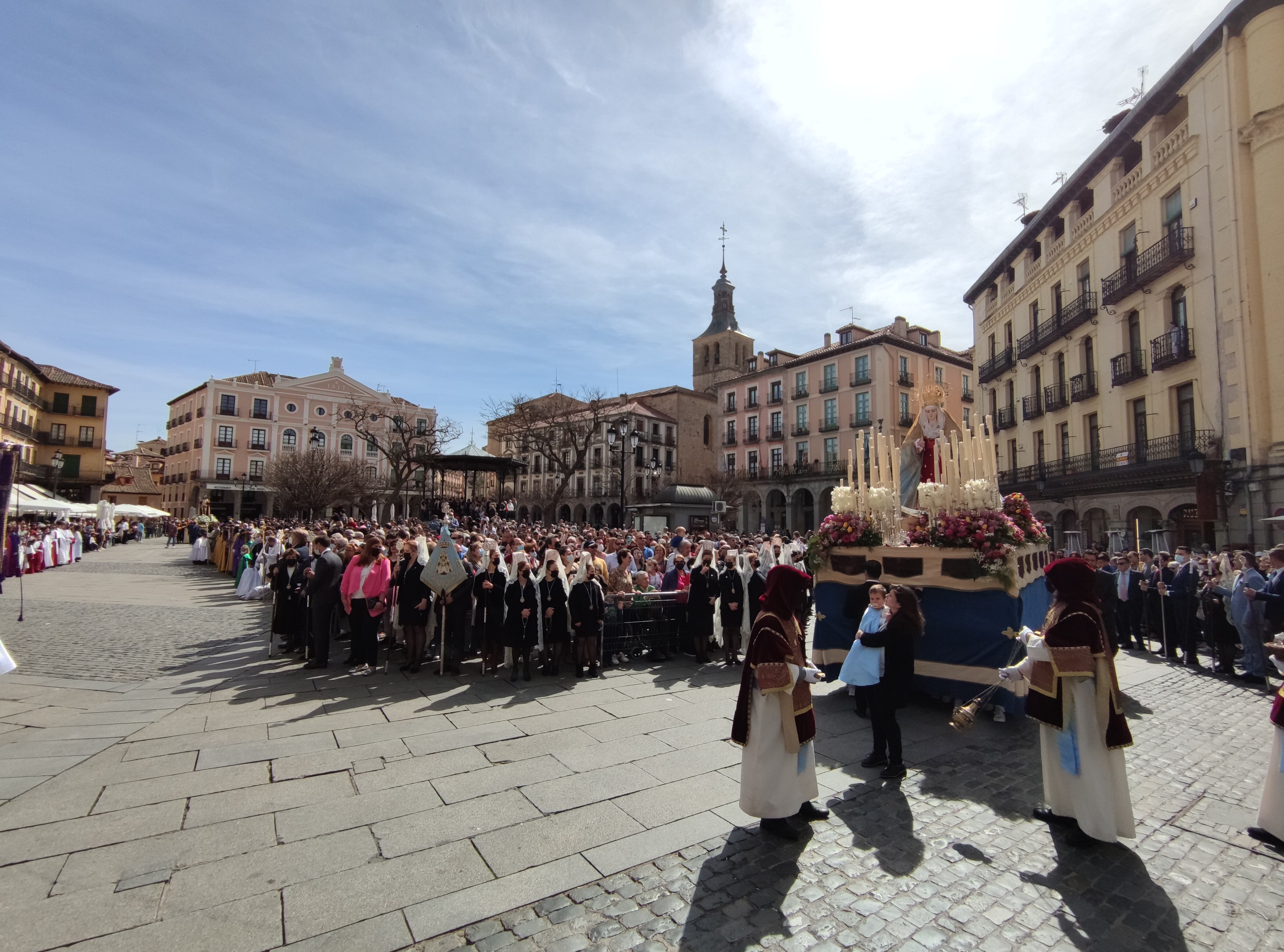 Plaza Mayor de Segovia en la Procesión del Encuentro