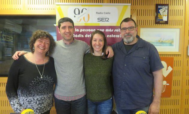 Mariló Maye, Álvaro Geneiro, Cristina López y Fernando Benítez, repescador en el Doctorado Honoris Cádiz