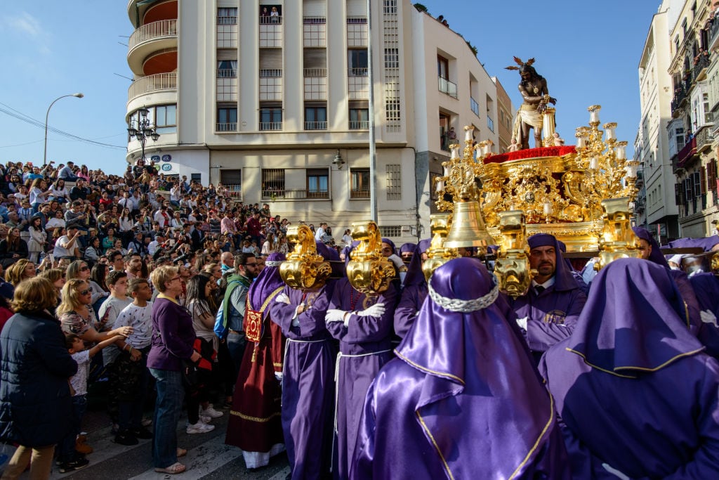 Lunes Santo en Málaga, Cristo de los Gitanos. (Photo by Guillaume Pinon/NurPhoto via Getty Images)