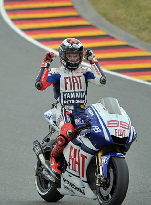 Lorenzo tras conseguir la &#039;pole&#039; en el GP de Alemania / AFP