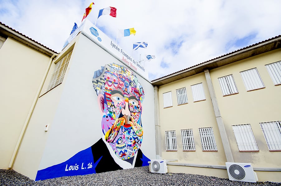 Mural en el Liceo Francés de Tenerife (Liceo Francés)