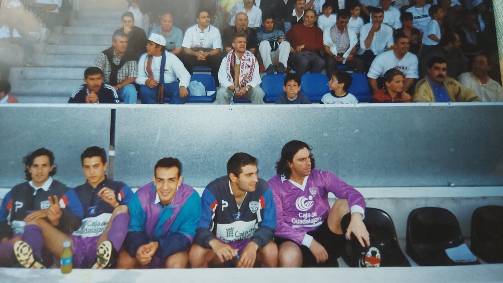 Sergio, Coloscou, Meléndez, Julio y Rojas. Playoff ascenso 2ªB 1998. Alfonso Murube.