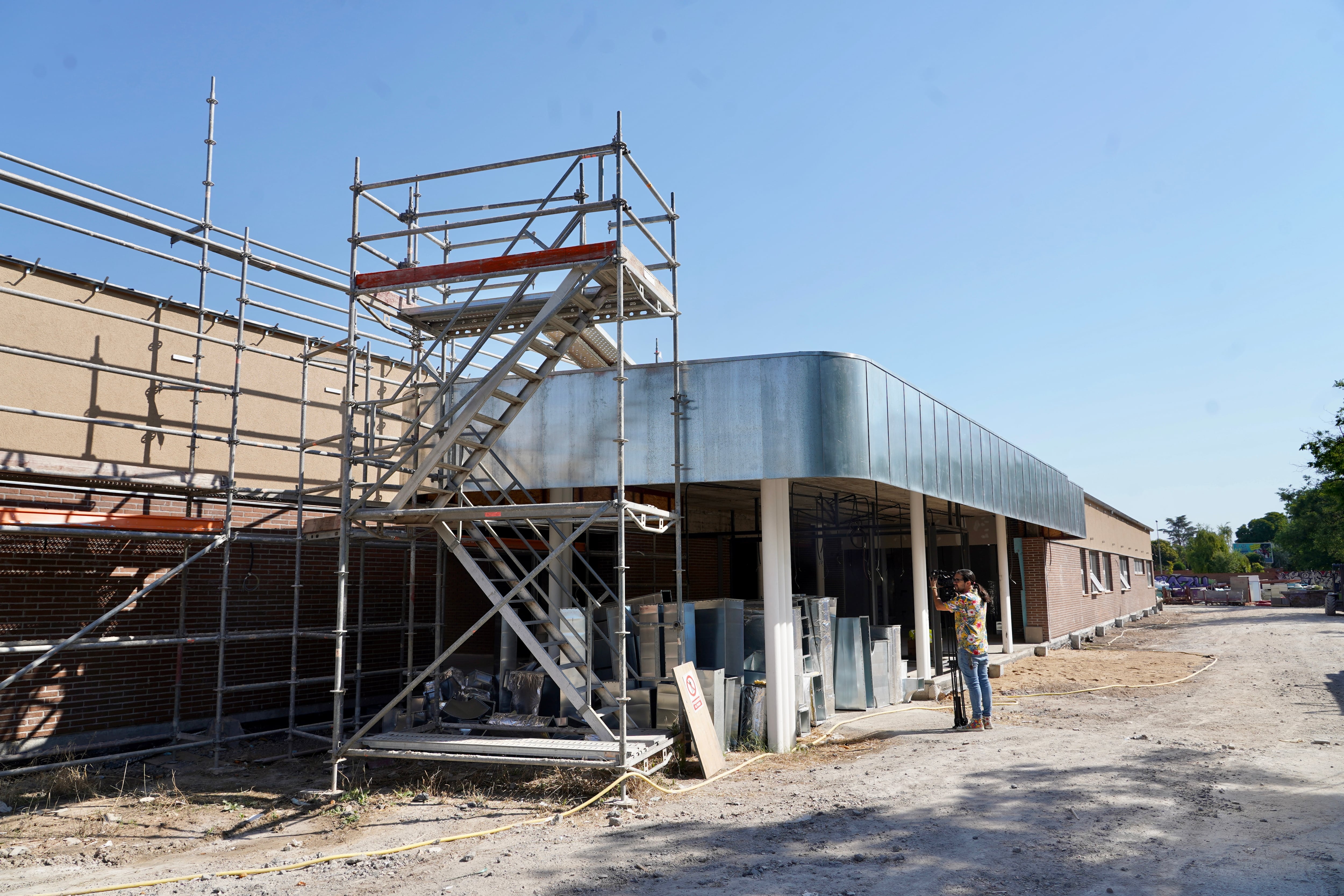 Estado de las obras del centro de salud de la Magdalena el pasado mes de julio