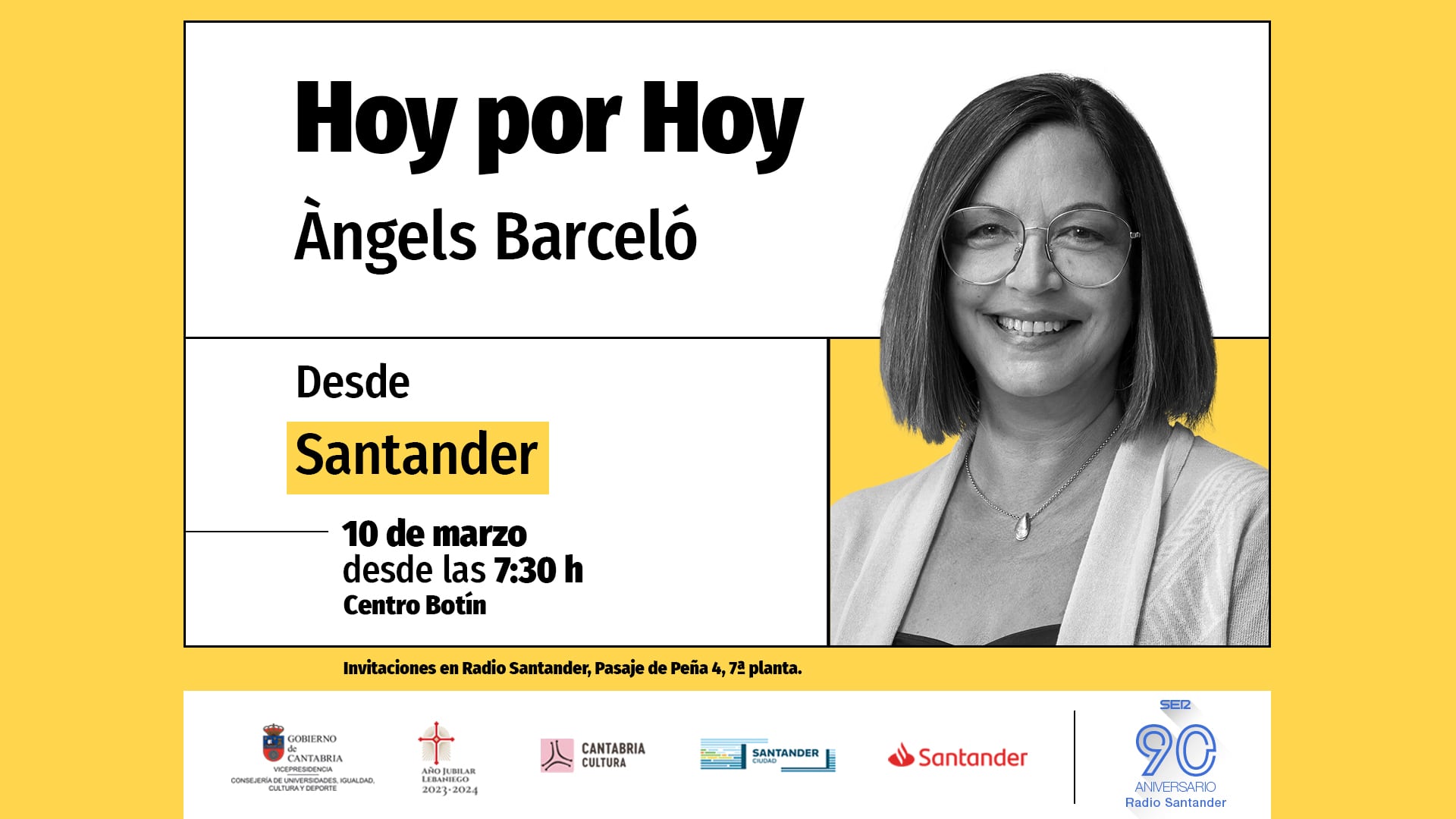 Las invitaciones para asistir en directo a Hoy por Hoy se pueden recoger en Radio Santander.