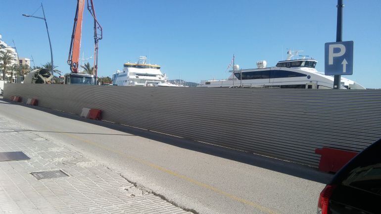 Obras en la av. Santa Eulària