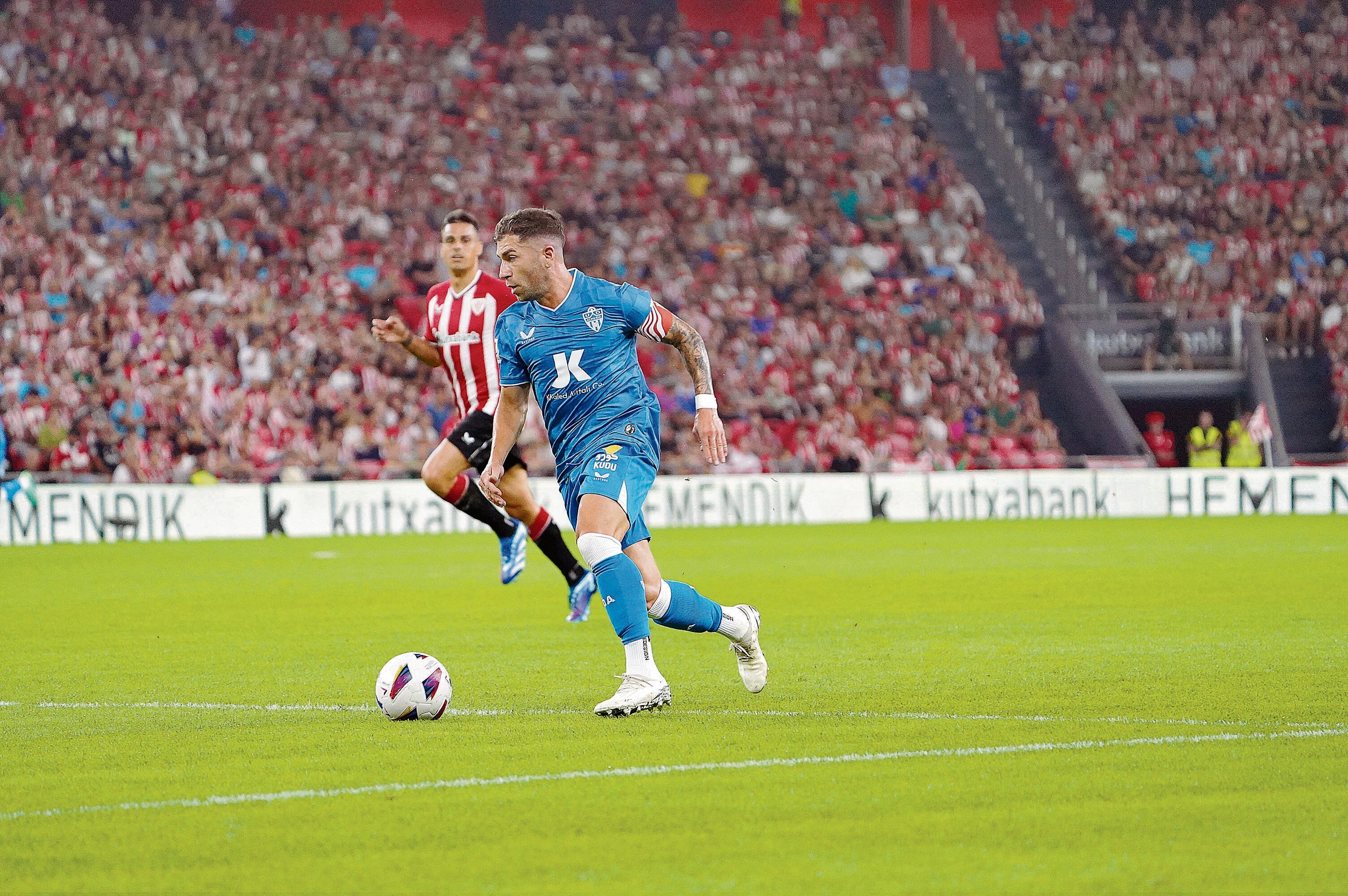 Embarba en el partido del viernes ante el Athletic.