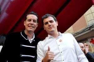 El alcalde de Elda, el socialista Rubén Alfaro y el candidato a la presidencia del gobierno por Ciudadanos, Albert Rivera