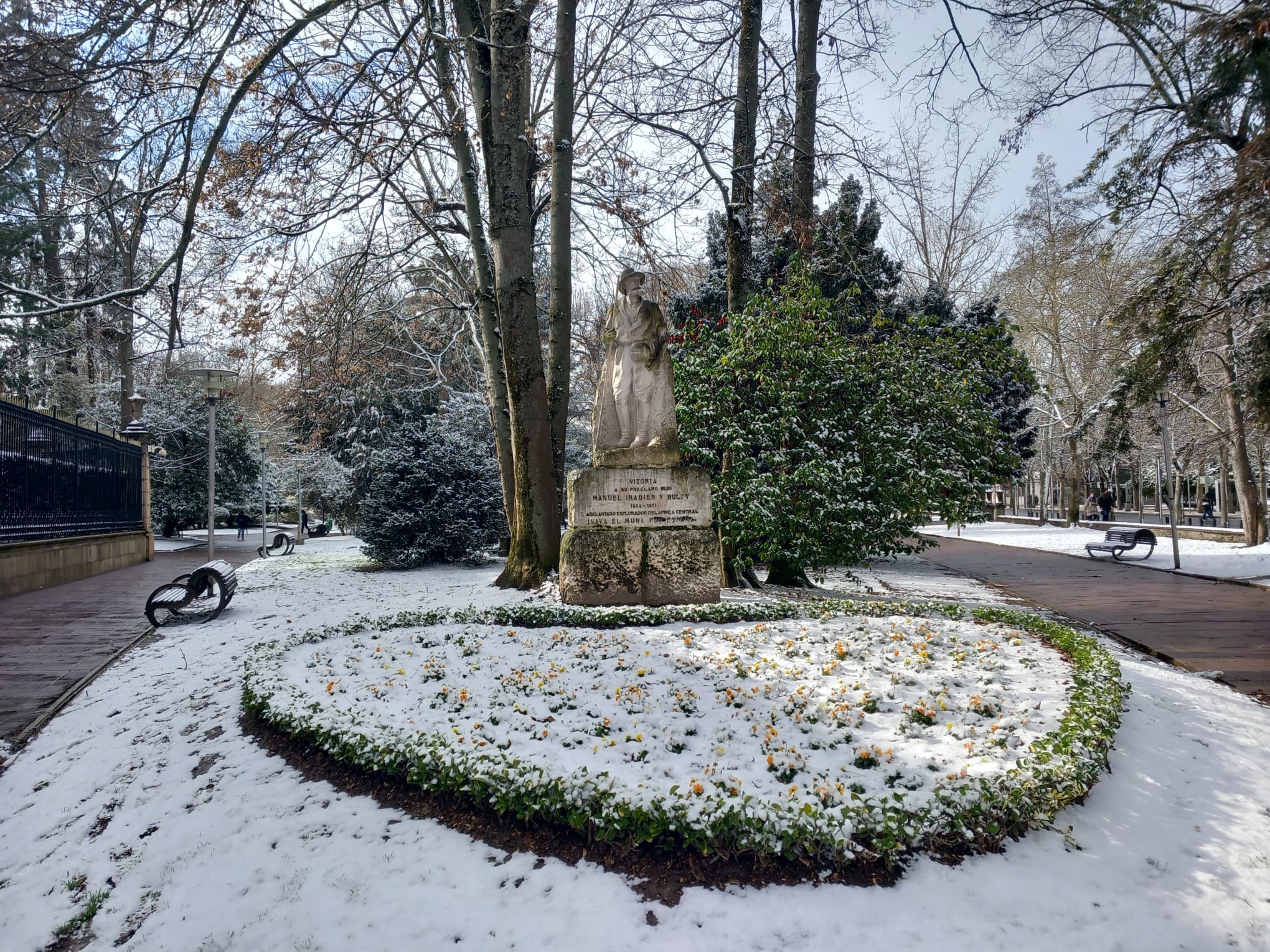 Nieve en Vitoria.