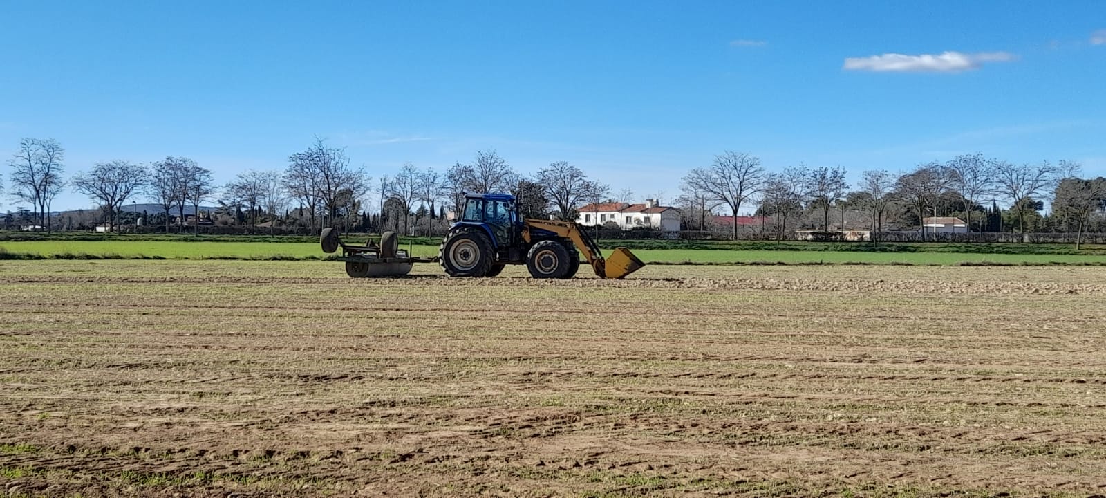 Tractor en una parcela