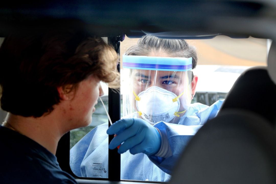 Realización de un test de coronavirus