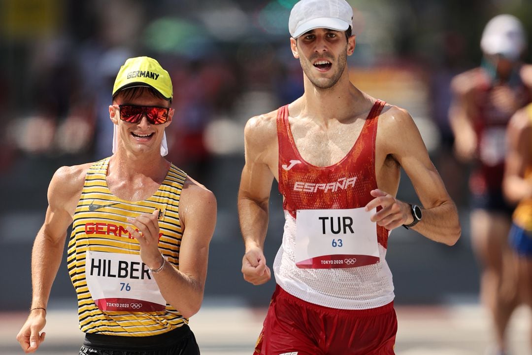 Marc Tur, en la prueba de los 50 kilómetros marcha.